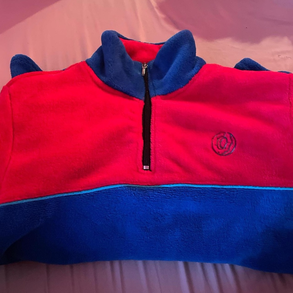 ODD FUTURE Blue and Red Fleece Jacket